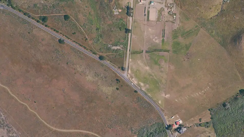 Aerial view of Chanslor Ranch and its surroundings