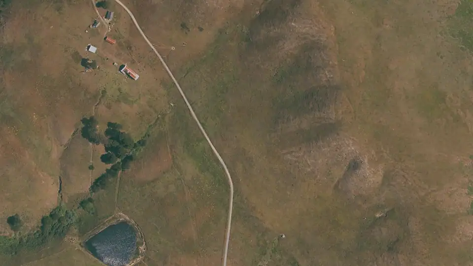 Aerial view of Estero Americano Coast Preserve and its surroundings