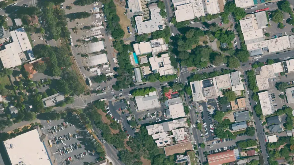 Aerial view of Hotel Healdsburg – E-Bike Tour & Vineyard Hike with Dry Creek Kitchen Picnic and its surroundings
