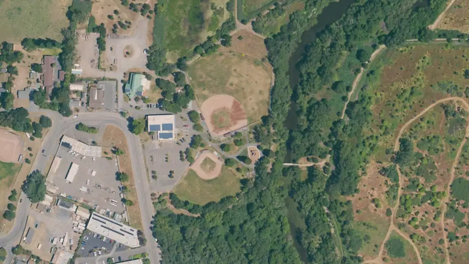 Aerial view of Laguna Youth Park and its surroundings